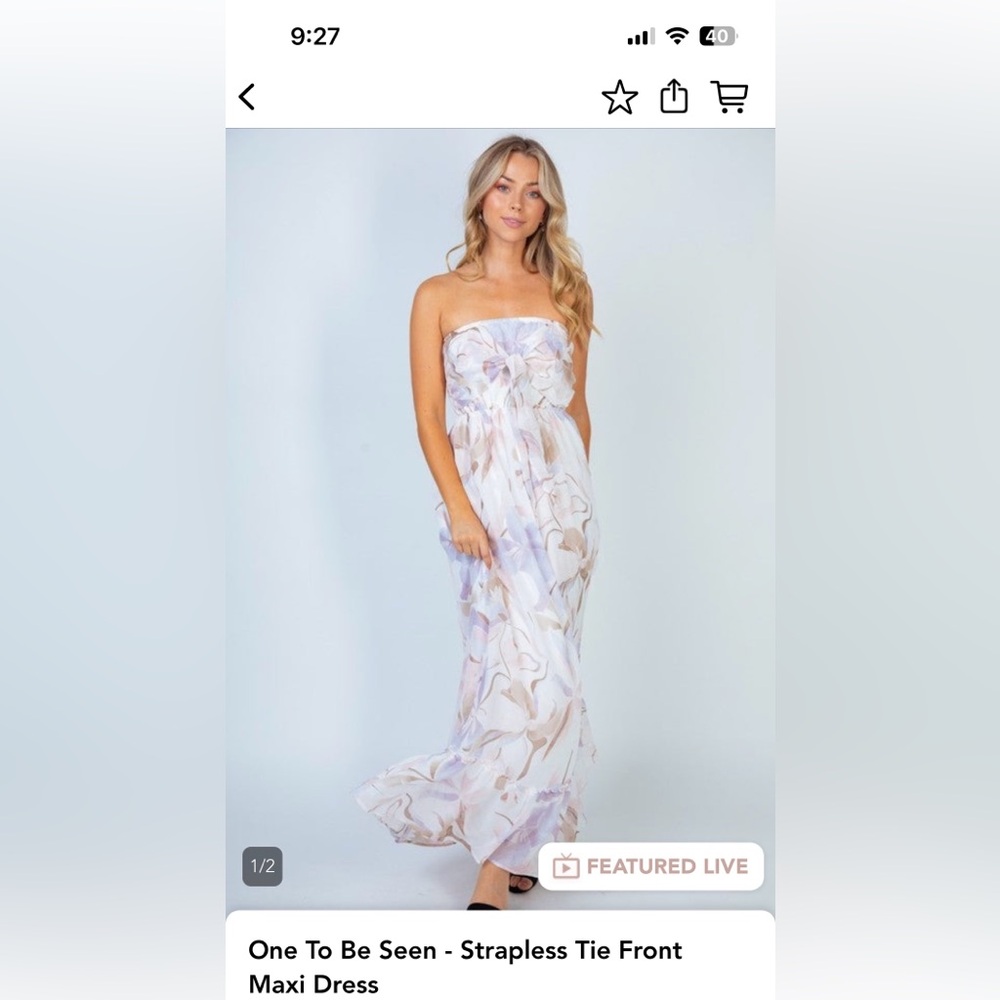 Strapless dress